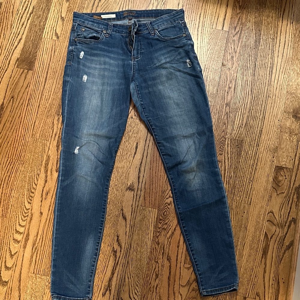 Kut toothpick skinny distressed jeans